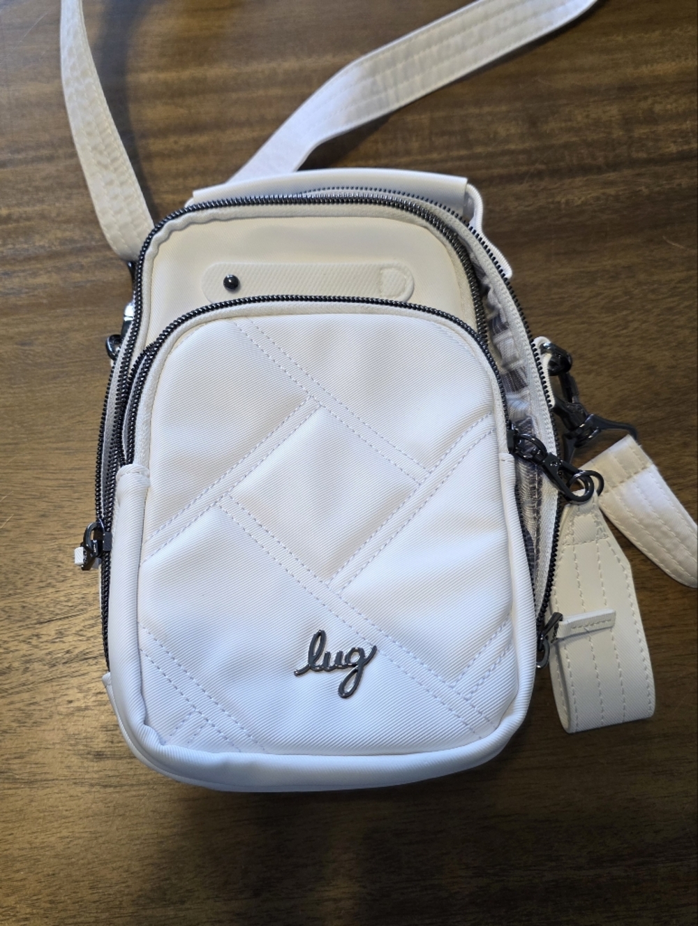 Lug Mini Skeeter Convertible Crossbody Bag in White